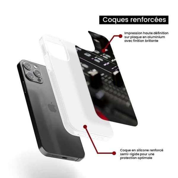 Coque i förstärkt silikon med tryck kompatibel med Samsung Galaxy S24 Plus Dj Mixer