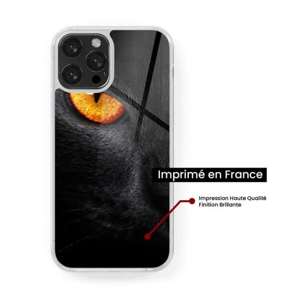Förstärkt silikonfodral med tryck kompatibelt med Apple iPhone 15 Panteröga