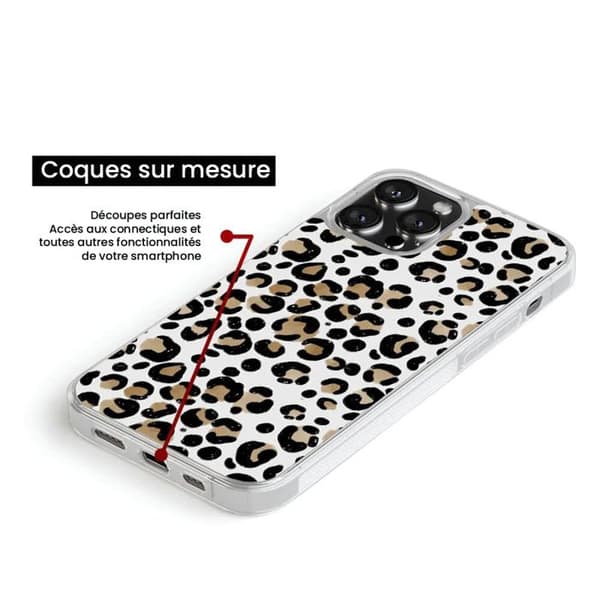Siliconförstärkt tryckt fodral kompatibelt med Samsung Galaxy S23 FE Leopard