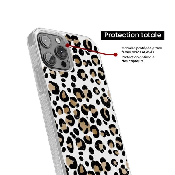 Siliconförstärkt tryckt fodral kompatibelt med Samsung Galaxy S23 FE Leopard