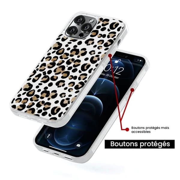 Siliconförstärkt tryckt fodral kompatibelt med Samsung Galaxy S23 FE Leopard