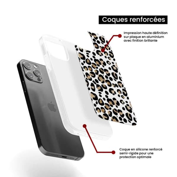 Siliconförstärkt tryckt fodral kompatibelt med Samsung Galaxy S23 FE Leopard