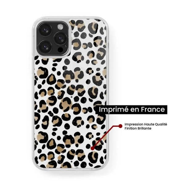 Siliconförstärkt tryckt fodral kompatibelt med Samsung Galaxy S23 FE Leopard