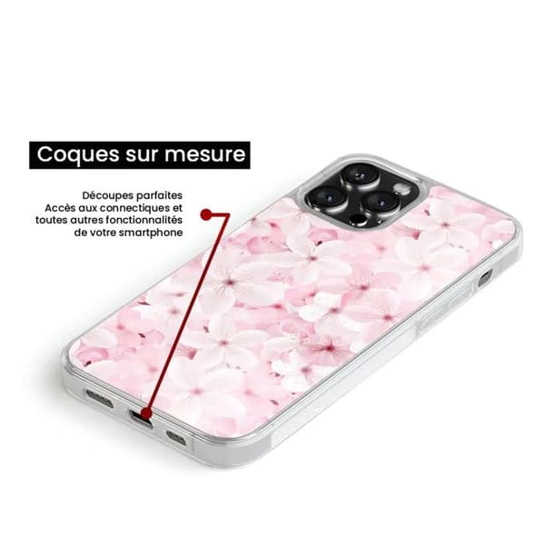 Siliconöverdrag med förstärkning och tryck för Samsung Galaxy S24 Ultra Sakura