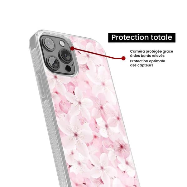 Siliconöverdrag med förstärkning och tryck för Samsung Galaxy S24 Ultra Sakura