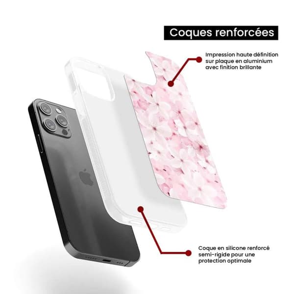 Siliconöverdrag med förstärkning och tryck för Samsung Galaxy S24 Ultra Sakura
