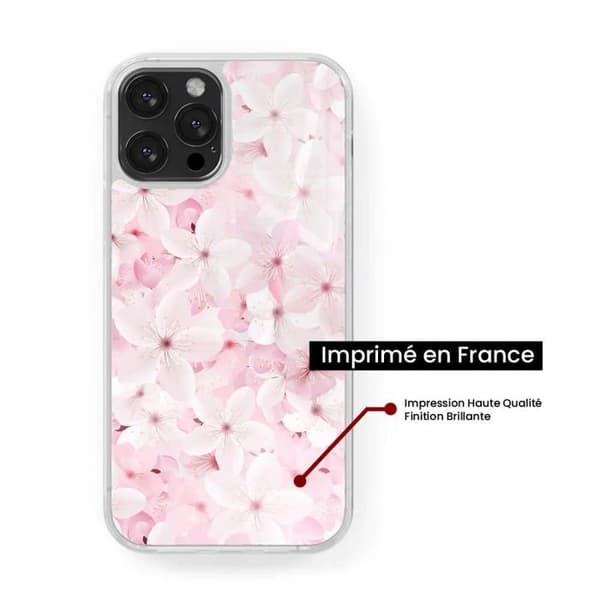 Siliconöverdrag med förstärkning och tryck för Samsung Galaxy S24 Ultra Sakura