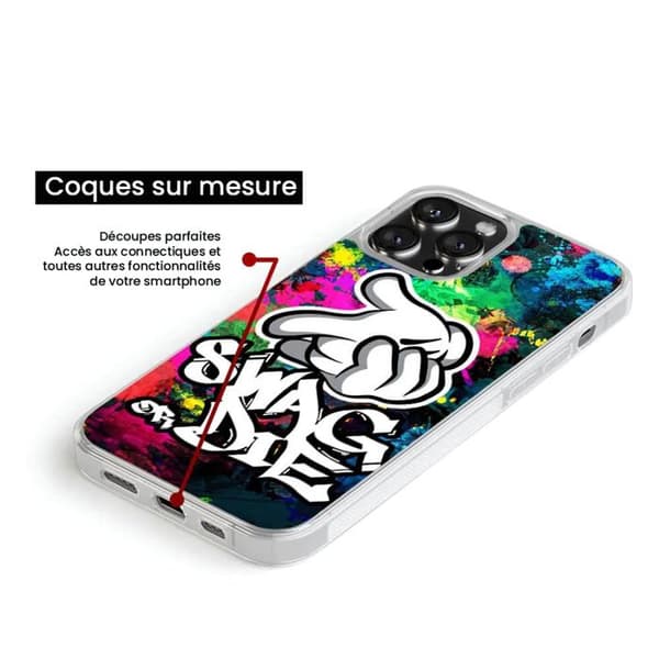Coque i förstärkt silikon med tryck kompatibel med Samsung Galaxy S24 Ultra Swag or die