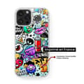 Miniatyrbild 2 av 6: Coque i silikon med förstärkt tryck, kompatibel med Apple iPhone 13 Graffiti 2