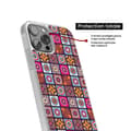 Miniatyrbild 4 av 6: Silikonskal med förstärkt tryck kompatibel med Apple iPhone 14 Plus Patchwork Mandala