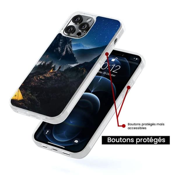 Coque i silikon förstärkt tryckt kompatibel med Apple iPhone 14 Plus Endast i Berg.