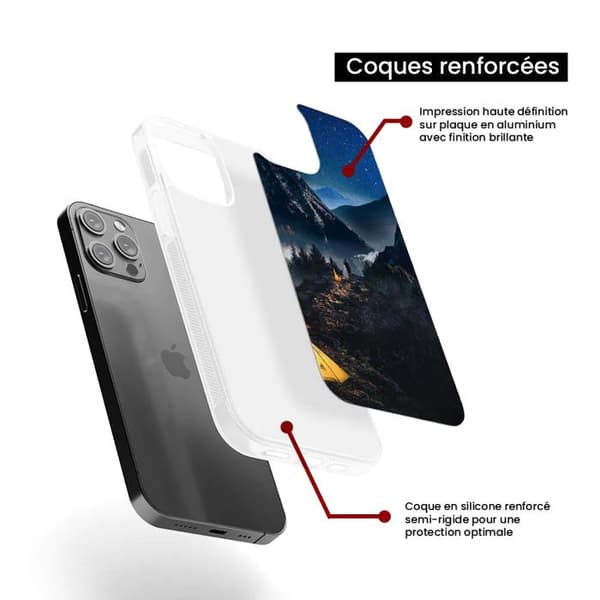Coque i silikon förstärkt tryckt kompatibel med Apple iPhone 14 Plus Endast i Berg.