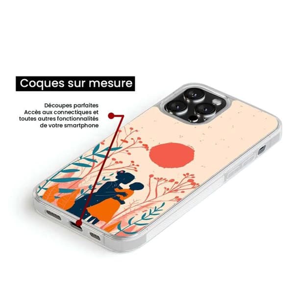 Silikonskal med förstärkning och tryck kompatibel med Apple iPhone 16 Pro Dofter av ömhet