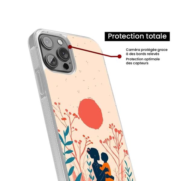 Silikonskal med förstärkning och tryck kompatibel med Apple iPhone 16 Pro Dofter av ömhet