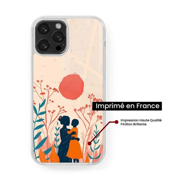 Silikonskal med förstärkning och tryck kompatibel med Apple iPhone 16 Pro Dofter av ömhet