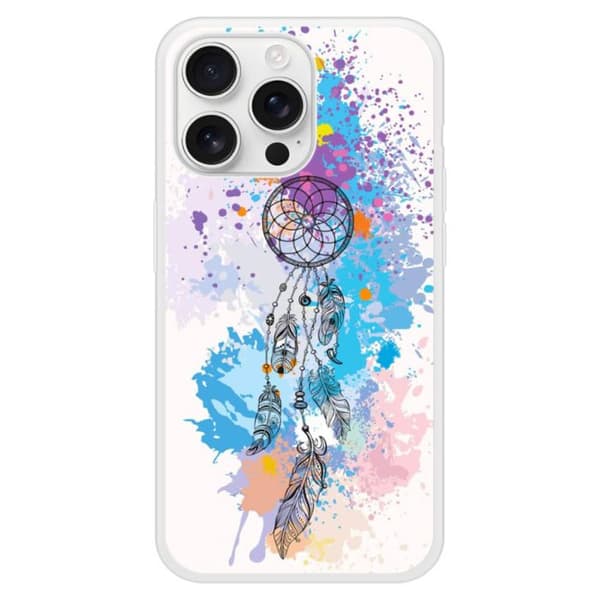 Siliconeförstärkt tryckt skal kompatibelt med Apple iPhone 16 Pro Max Dreamcatcher Color