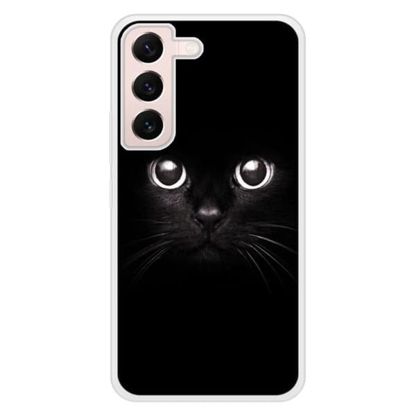 Coque i förstärkt silikon med print kompatibel med Samsung Galaxy S22 Kattögon