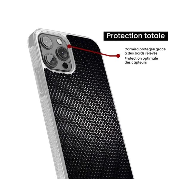 Silikonskal med förstärkt tryck kompatibel med Apple iPhone 13 Mini Mörk metall