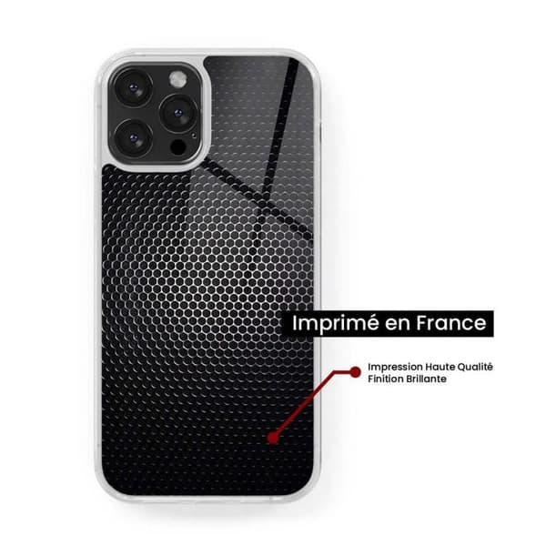 Silikonskal med förstärkt tryck kompatibel med Apple iPhone 13 Mini Mörk metall