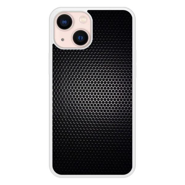 Silikonskal med förstärkt tryck kompatibel med Apple iPhone 13 Mini Mörk metall