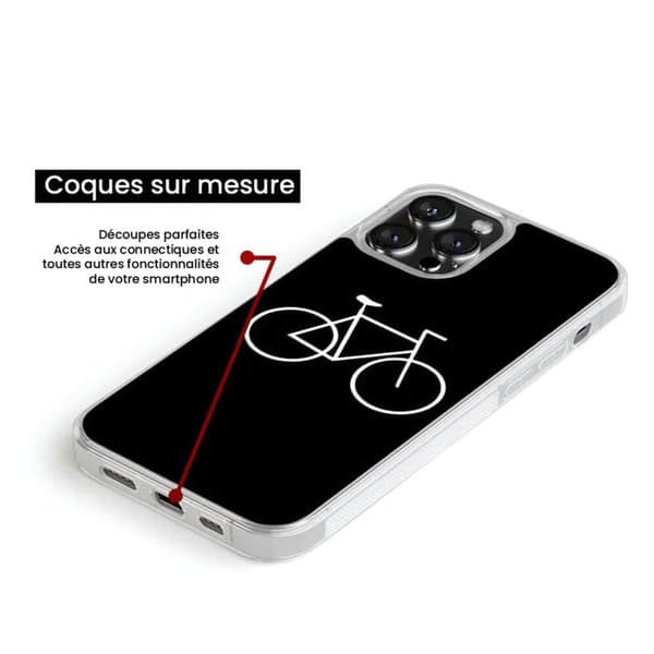 Förstärkt silikonfodral med tryck, kompatibelt med Apple iPhone 15 Pro Max Bike Hipster