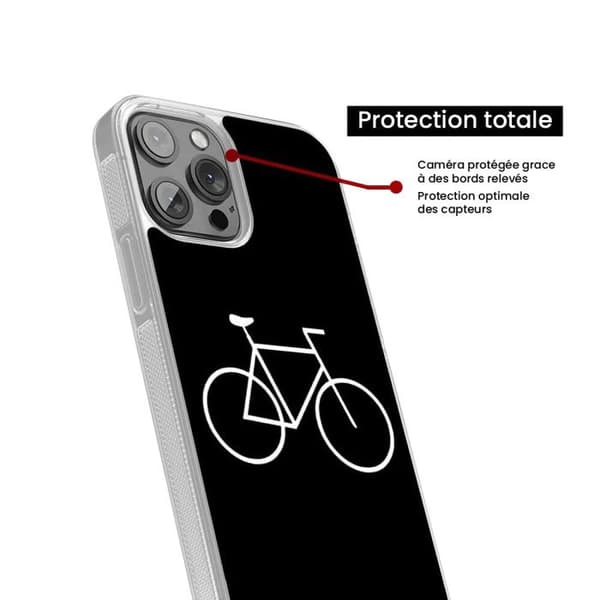 Förstärkt silikonfodral med tryck, kompatibelt med Apple iPhone 15 Pro Max Bike Hipster