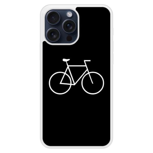 Förstärkt silikonfodral med tryck, kompatibelt med Apple iPhone 15 Pro Max Bike Hipster