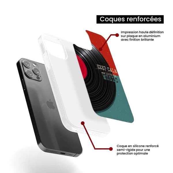 Coque i förstärkt silikon med tryck kompatibel med Samsung Galaxy S23 FE Håll dig lugn
