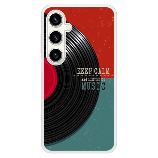 Coque i förstärkt silikon med tryck kompatibel med Samsung Galaxy S23 FE Håll dig lugn