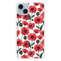 Miniatyrbild 1 av 6: Förstärkt silikonhölje med tryck kompatibelt med Apple iPhone 14 Plus Poppy-blommor