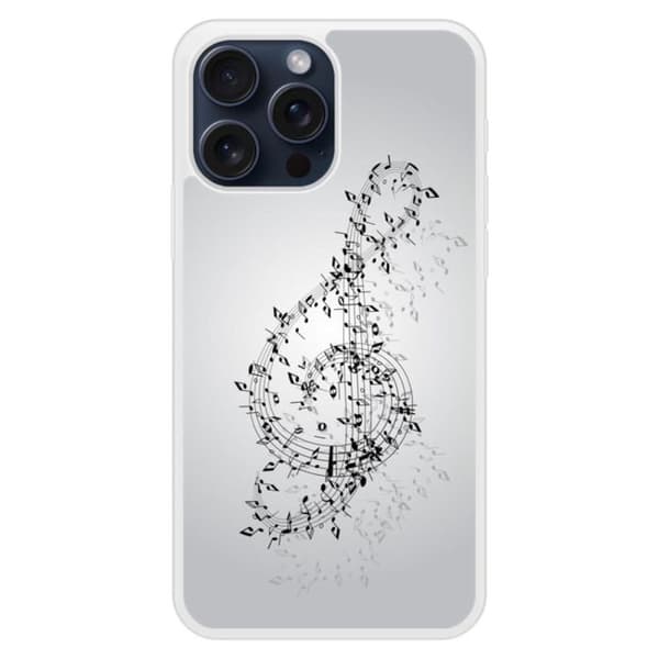 Siliconstöttålig skal med tryck kompatibel med Apple iPhone 15 Pro Max Noternas vals