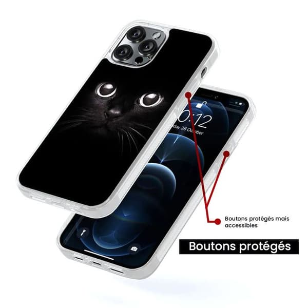 Siliconförstärkt tryckt fodral kompatibelt med Apple iPhone 13 Kattögon