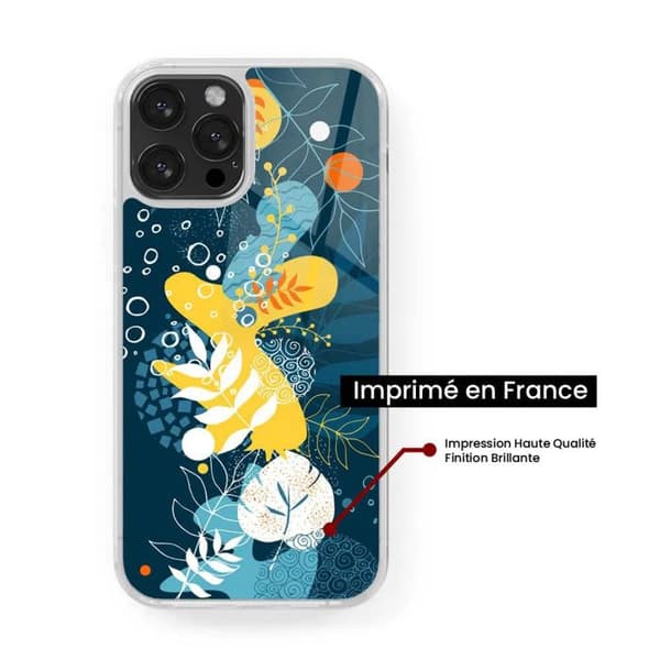 Skyddande silikonfodral med tryck, kompatibelt med Apple iPhone 16 Pro, havblommor