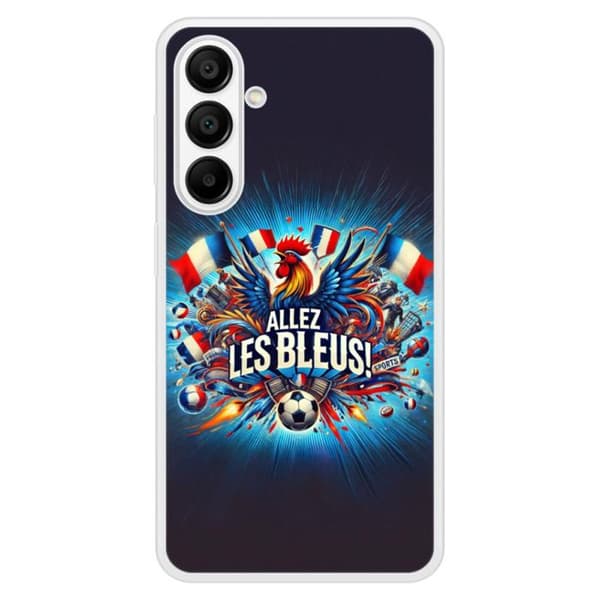 Siliconförstärkt tryckt skal kompatibelt med Samsung Galaxy A15 Heja de blå