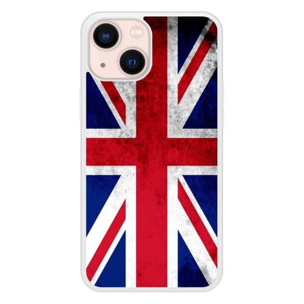 Förstärkt silikonetui med tryck kompatibel med Apple iPhone 13 Mini England flagga