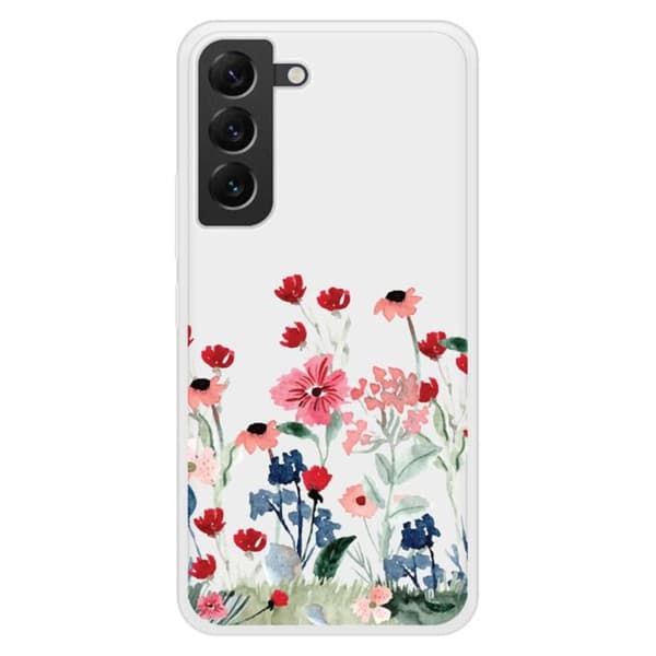 Skyddande silikonskal med tryck, kompatibelt med Samsung Galaxy S22 Plus, Blomstrande vår.