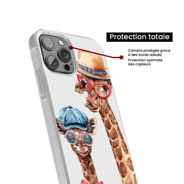 Silkonfodral med förstärkt tryck kompatibel med Samsung Galaxy S23 FE Rolig Giraff