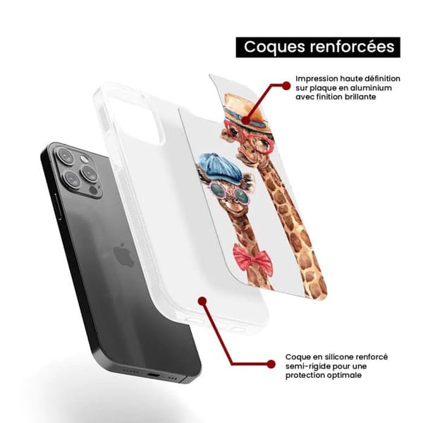 Silkonfodral med förstärkt tryck kompatibel med Samsung Galaxy S23 FE Rolig Giraff