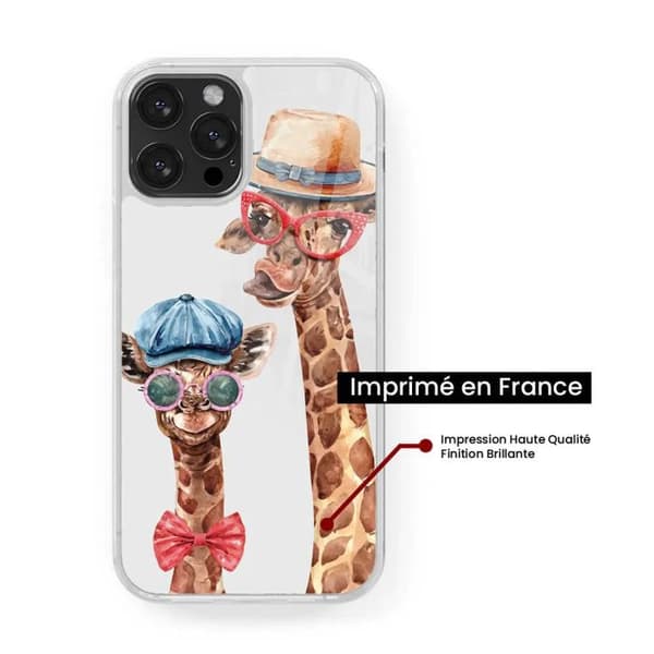 Silkonfodral med förstärkt tryck kompatibel med Samsung Galaxy S23 FE Rolig Giraff