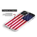 Miniatyrbild 3 av 6: Siliconeförstärkt skal med tryck kompatibelt med Apple iPhone 15 USA-flagga