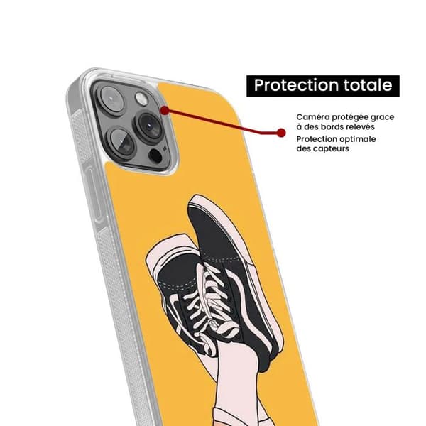 Coque i förstärkt silikongummi med tryck, kompatibel med Samsung Galaxy S23 Ultra Sneakers