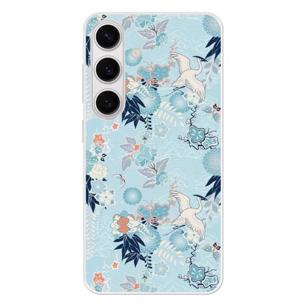 Siliconförstärkt tryckt fodral kompatibelt med Samsung Galaxy S24 Kimono
