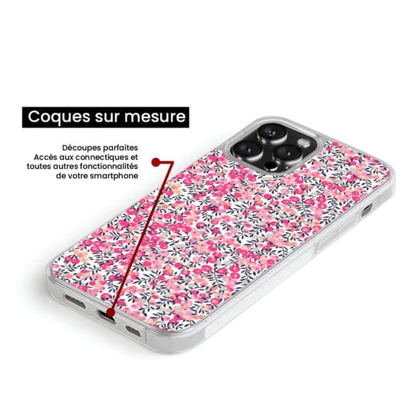 Siliconförstärkt tryckt fodral kompatibelt med Apple iPhone 16 Pro Max Liberty Wiltshire Rose