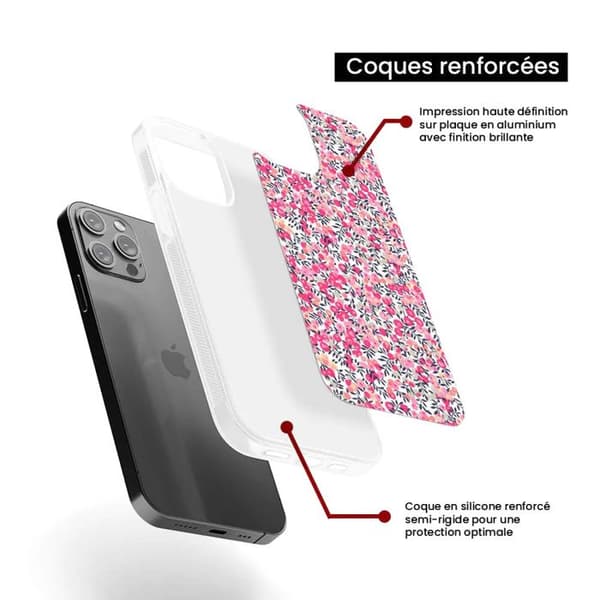Siliconförstärkt tryckt fodral kompatibelt med Apple iPhone 16 Pro Max Liberty Wiltshire Rose