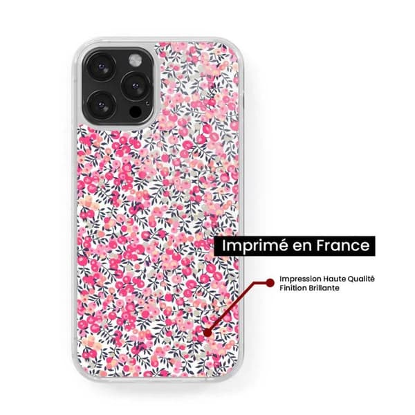 Siliconförstärkt tryckt fodral kompatibelt med Apple iPhone 16 Pro Max Liberty Wiltshire Rose