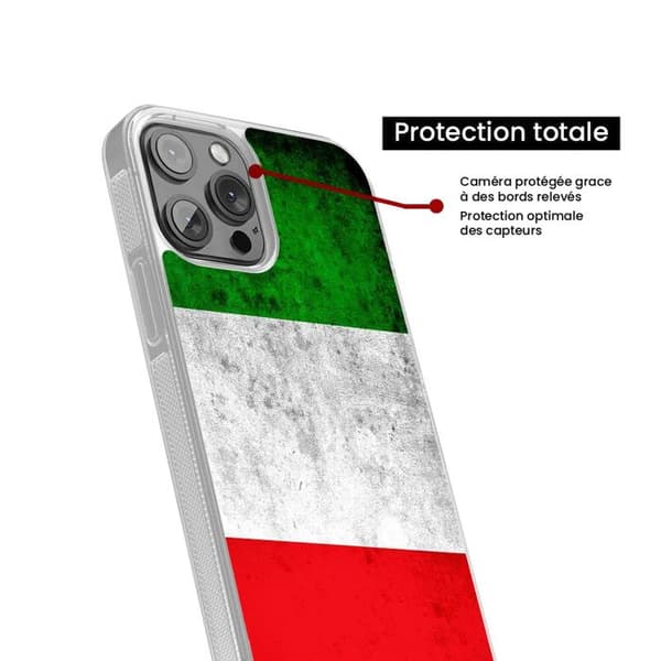 Siliconeförstärkt tryckt skal kompatibel med Samsung Galaxy S23 Italiens flagga