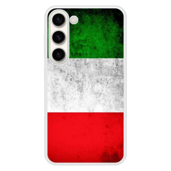Siliconeförstärkt tryckt skal kompatibel med Samsung Galaxy S23 Italiens flagga