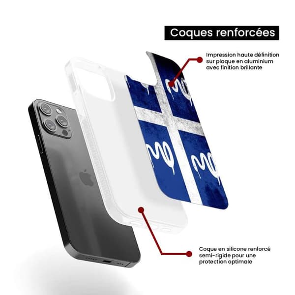 Siliconeförstärkt tryckt skyddsfodral kompatibelt med Samsung Galaxy S23 FE Martinique Flagga