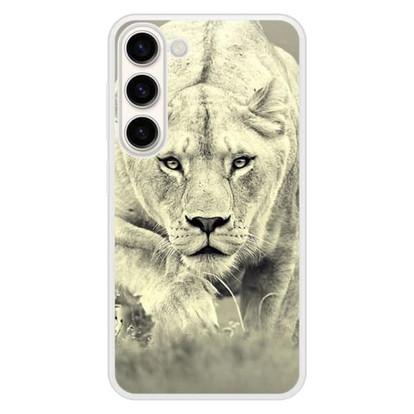Förstärkt silikonhölje med tryck, kompatibel med Samsung Galaxy S23 Lionne
