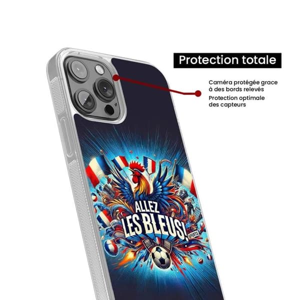 Silikonförstärkt tryckt skal kompatibelt med Samsung Galaxy S23 Heja blåa!